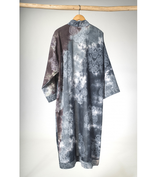 Kimono matelassé pastel Ikat