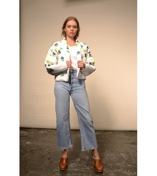 veste matelassé fleur