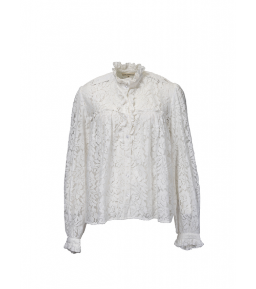 blanche blouse dentelle