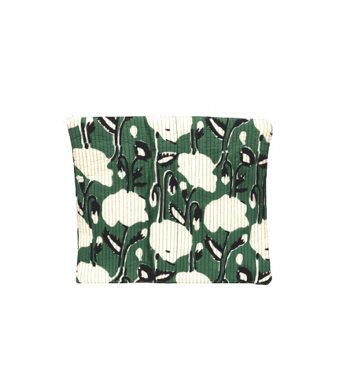 pochette matelassée verte