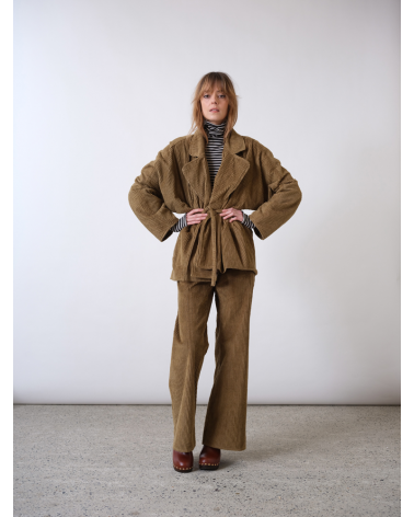 veste marron en velours