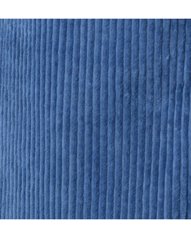jupe longue boutonnée en velours bleu