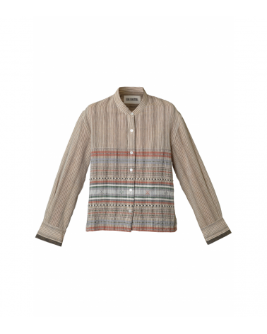 chemise à tartan beige