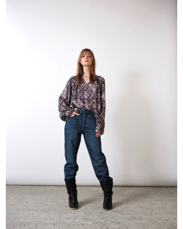 grise blouse imprimée