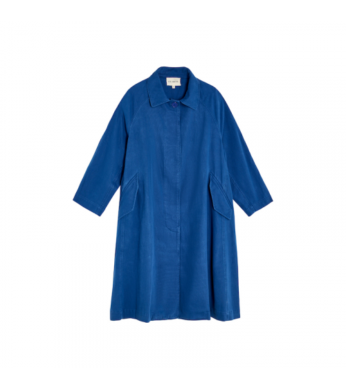 Trench coton épais bleu