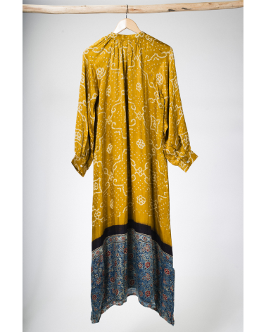 Ghurt gold silk dress