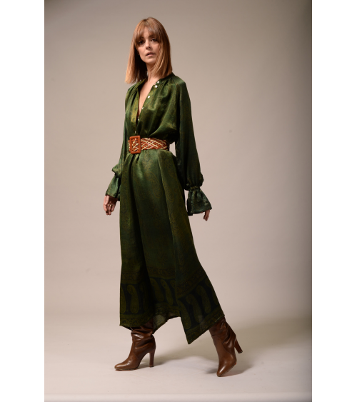 robe soie verte